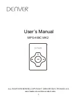 Предварительный просмотр 1 страницы Denver MPS-409C MK2 User Manual