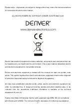 Preview for 7 page of Denver MRD-166 Operating And Instruction Manual