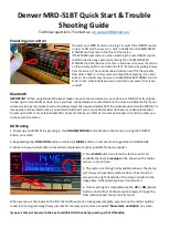 Preview for 1 page of Denver MRD-51BT Quick Start & Troubleshooting Manual