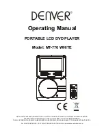 Denver MT-776 WHITE Operating Manual preview