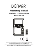 Denver MT-778 Operating Manual preview