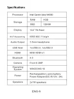 Предварительный просмотр 11 страницы Denver NBD-15136SNL Manual