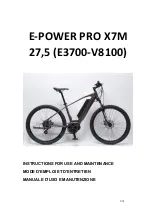 Preview for 1 page of Denver Orus E-POWER PRO X7M 27.5 E3700 Instructions For Use And Maintenance Manual