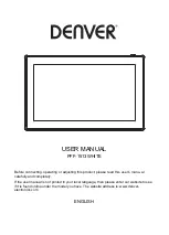 Предварительный просмотр 1 страницы Denver PFF-1513WHITE User Manual