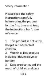 Preview for 3 page of Denver SW-351 User Manual