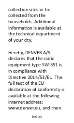 Preview for 35 page of Denver SW-351 User Manual