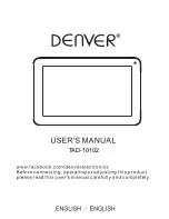 Denver TAD-10102 User Manual предпросмотр