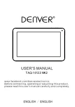 Предварительный просмотр 1 страницы Denver TAQ-10122 MK2 User Manual