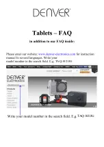 Denver TAQ-10213G Faq предпросмотр