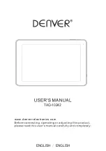 Предварительный просмотр 1 страницы Denver TAQ-10242 User Manual