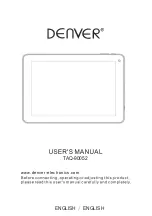 Denver TAQ-90052 User Manual preview