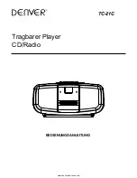 Предварительный просмотр 19 страницы Denver TC-21 Instruction Manual