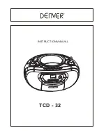 Preview for 1 page of Denver TCD-32 User Manual