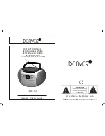 Preview for 1 page of Denver TCD-53 User Manual