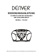 Предварительный просмотр 25 страницы Denver TCU-204 Instruction Manual