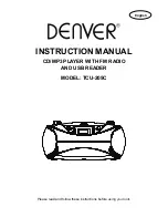 Denver TCU-205C Instruction Manual предпросмотр