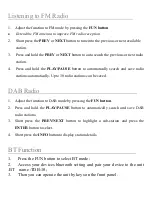 Preview for 3 page of Denver TDB-10 Instruction Manual