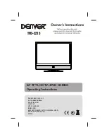 Denver TFD-2213 Owner'S Instruction Manual preview