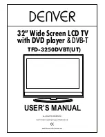 Denver TFD-3250DVBT User Manual preview