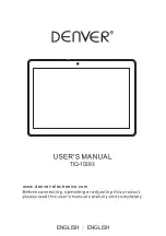 Предварительный просмотр 1 страницы Denver TIQ-10393 User Manual