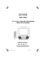 Denver TVD-1403 AC/DC Operation Manual preview