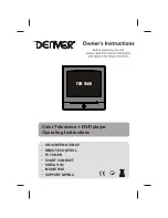 Preview for 1 page of Denver TVD-1458 Operating Instructions Manual