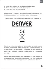 Preview for 5 page of Denver TWE-36 User Manual