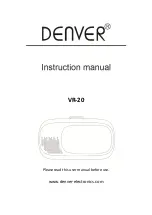 Denver VR-20 Instruction Manual preview