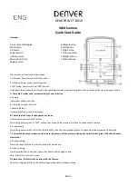 Denver WCT-8010 Quick Start Manual предпросмотр