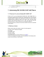 Preview for 6 page of Denwa Communications DW-310P User Manual