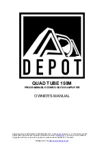 Preview for 1 page of Depot Quad Tube 150M Owner'S Manual