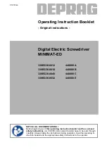 Preview for 1 page of Deprag 330EG36-0012 Operating Instructions Manual