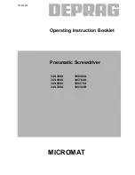 Preview for 1 page of Deprag 339269 A Operating Instruction Booklet