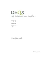 Deqx A250x2 Series User Manual предпросмотр