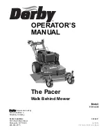 Derby The Pacer HW1436 Operator'S Manual предпросмотр