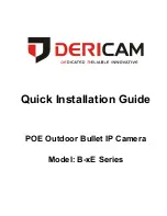 Предварительный просмотр 1 страницы Dericam B-xE Series Quick Installation Manual