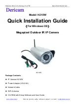 Предварительный просмотр 1 страницы Dericam H218W Quick Installation Manual