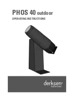 Derksen PHOS 40 outdoor Operating Instructions Manual preview