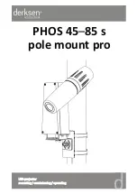 Preview for 1 page of Derksen PHOS pole mount pro 85 Manual