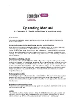 Preview for 1 page of Dermalux Checkbox Operating Manual