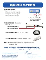 Preview for 2 page of DeRoyal Safety-Auto Reset M2100-SL Quick Reference Card