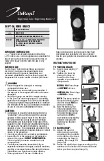 Preview for 1 page of DeRoyal SOFT OA KNEE BRACE Quick Start Manual