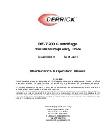 DERRICK DE-7200 Maintenance & Operation Manual preview