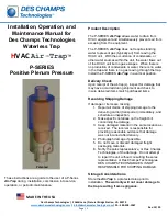 Des Champs Technologies HVAC Air-Trap P Series Installation, Operation And Maintenance Manual preview