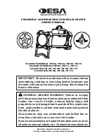 Предварительный просмотр 1 страницы Desa 000 BTU TB101 Owner'S Manual