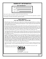 Preview for 32 page of Desa 101811-01C.pdf Owner'S Operation And Installation Manual