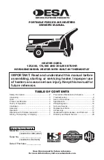 Предварительный просмотр 1 страницы Desa 125T Owner'S Manual