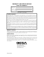 Preview for 16 page of Desa 160-IF Owner'S Manual