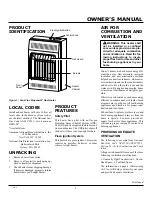 Preview for 3 page of Desa 6000 BTU/HR Owner'S Operation And Installation Manual