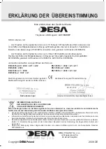 Предварительный просмотр 32 страницы Desa AC 15 M EHP Instruction Manual